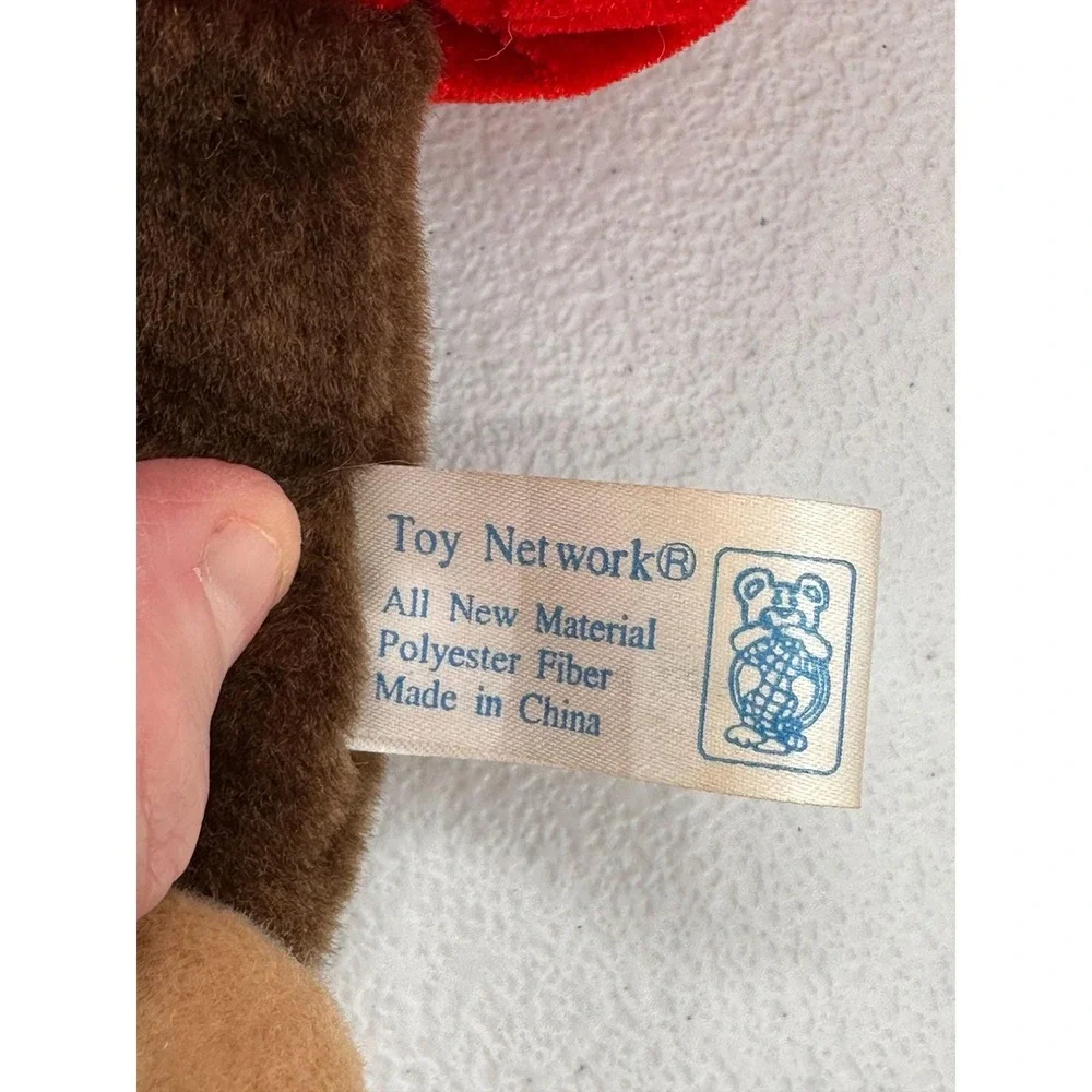 Vintage Curious George Christmas Holiday Plush Monkey Santa Toy‎ Network Stuffed